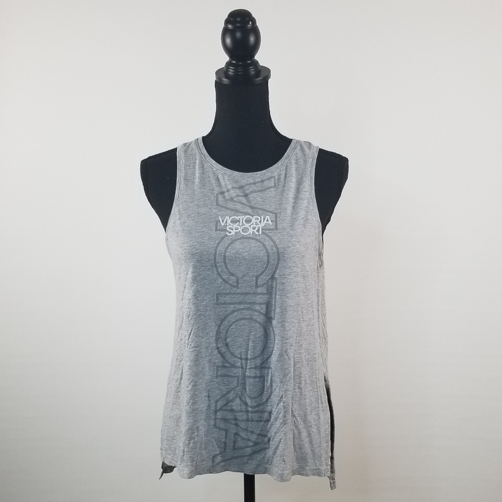 Victoria Sport Grey Gym Muscle Tee - Picture 1 of 5